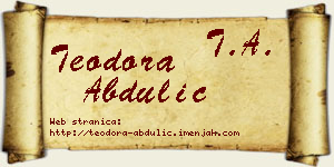 Teodora Abdulić vizit kartica